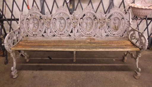 Victorian Style Cast Aluminum Garden Bench