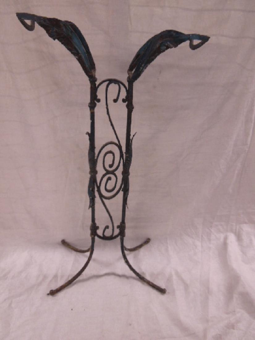 Wrought Iron Garden Fish / Plant Stand (1 of 3)