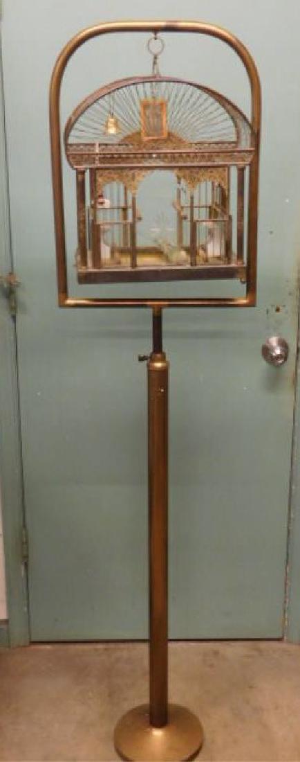 Brass Bird Cage on Stand (1 of 3)