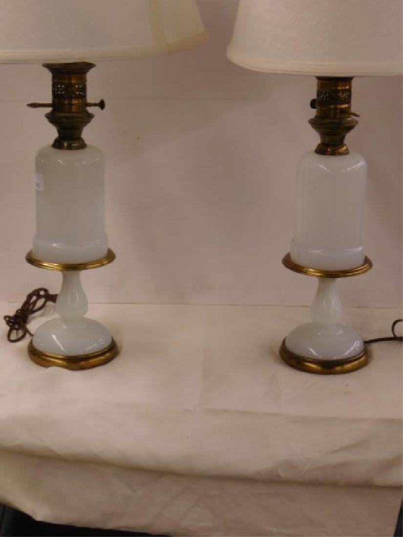 Pr Opalene Glass Table Lamps (1 of 2)