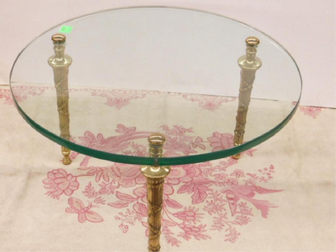 Glass & Brass Cocktail Table (1 of 2)