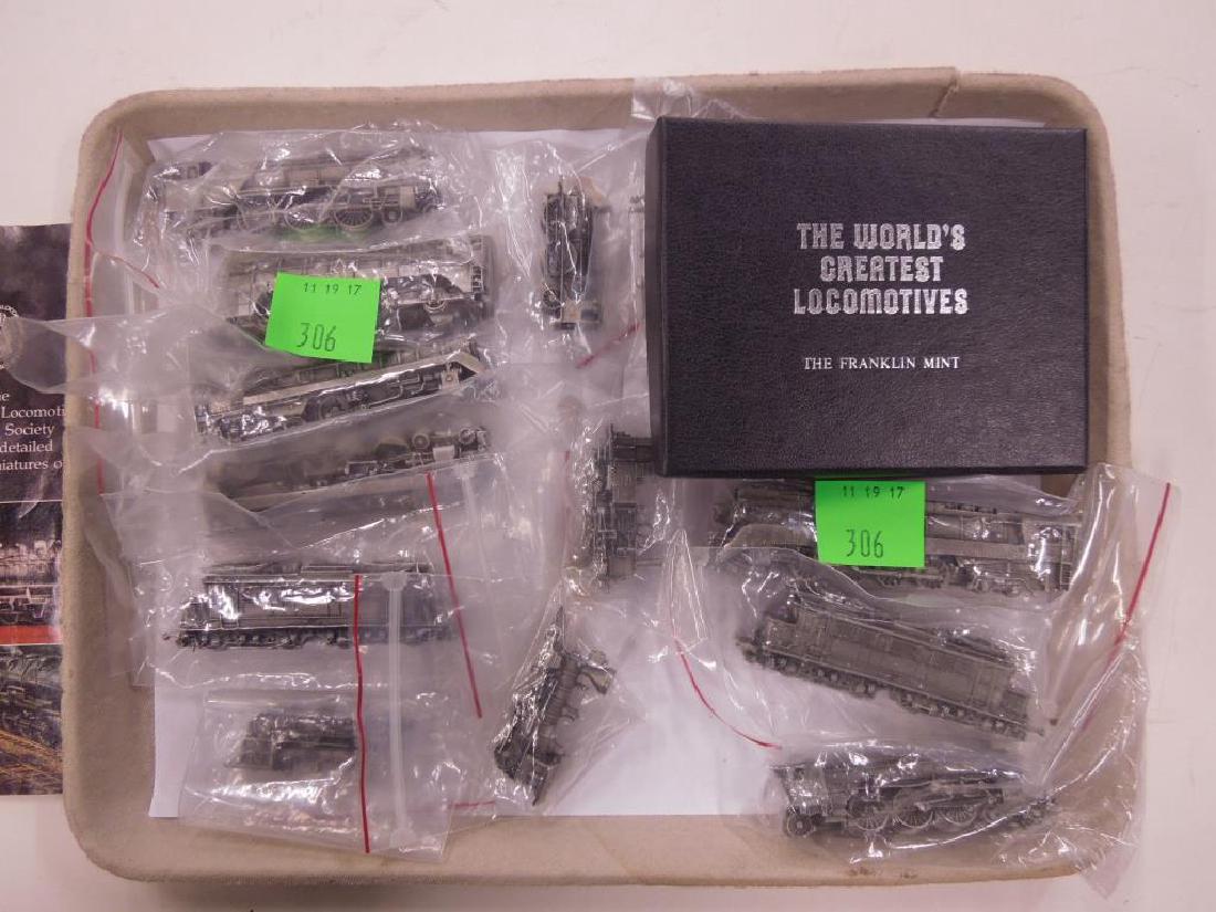 12 F.M. Pewter Miniature Train Engines (1 of 5)