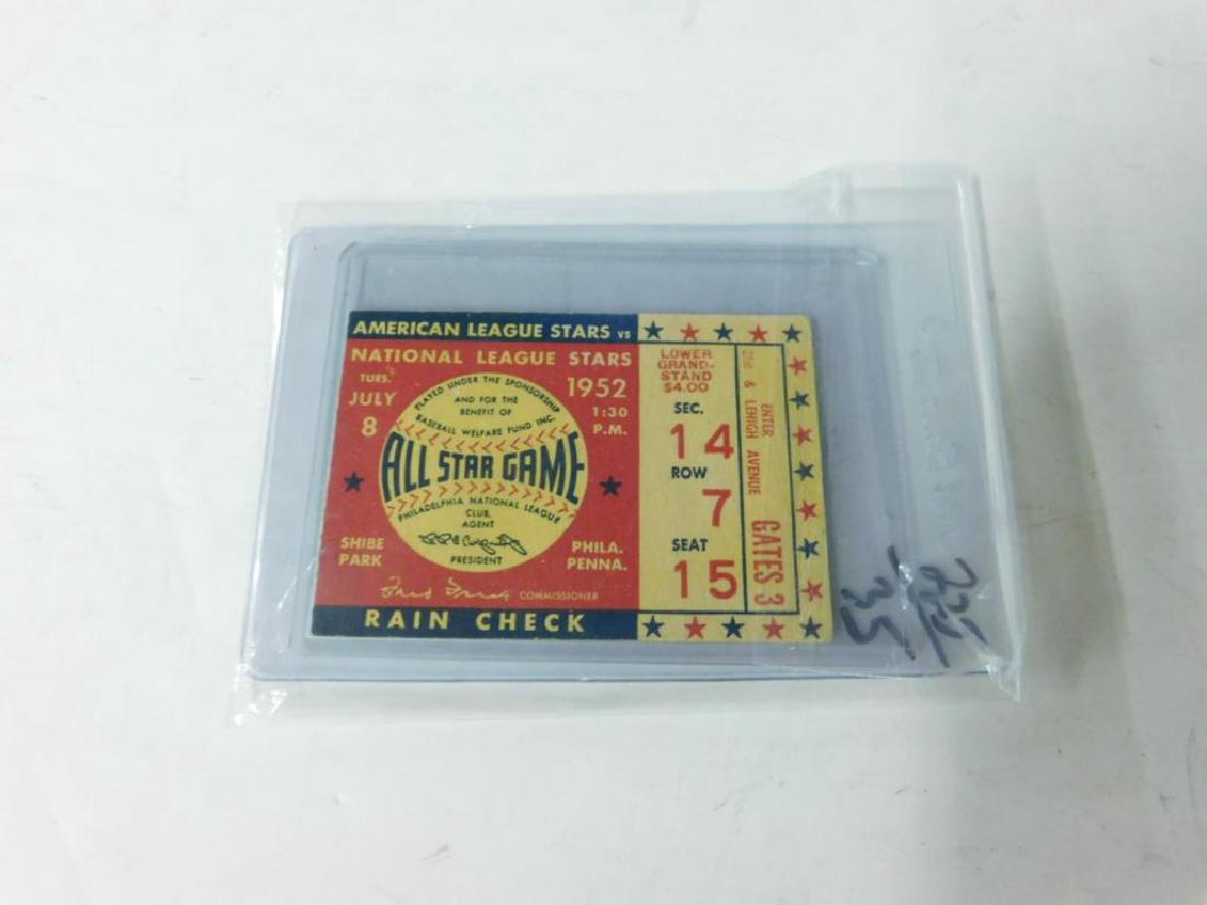 1952 MLB All Star Game Ticket Stub (1 of 2)