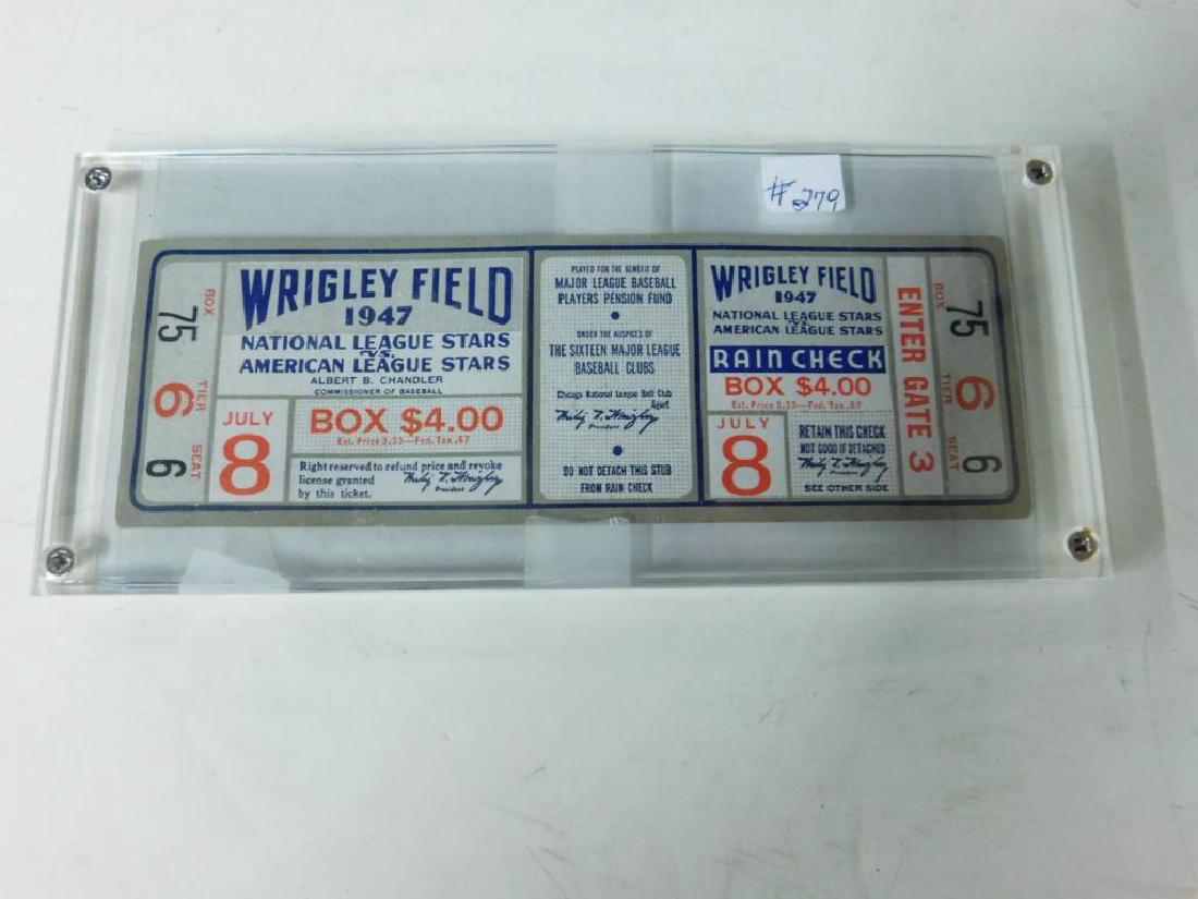 1947 Wrigley Field Full Ticket (1 of 2)