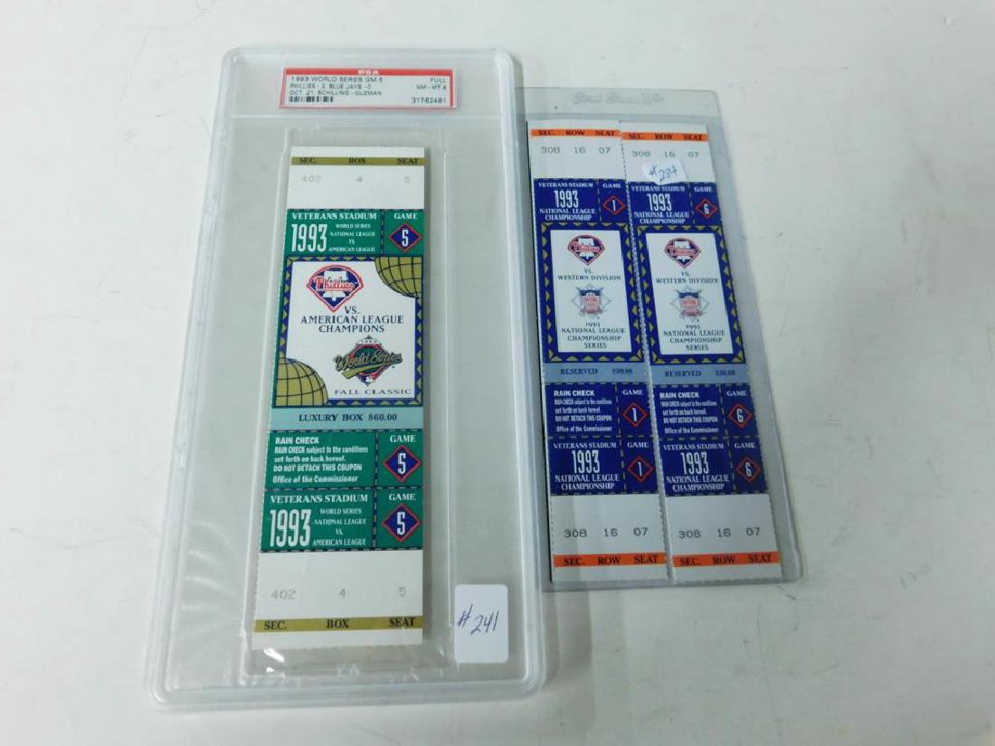 (3) 1993 Phillies Post Season Tickets (1 of 1)