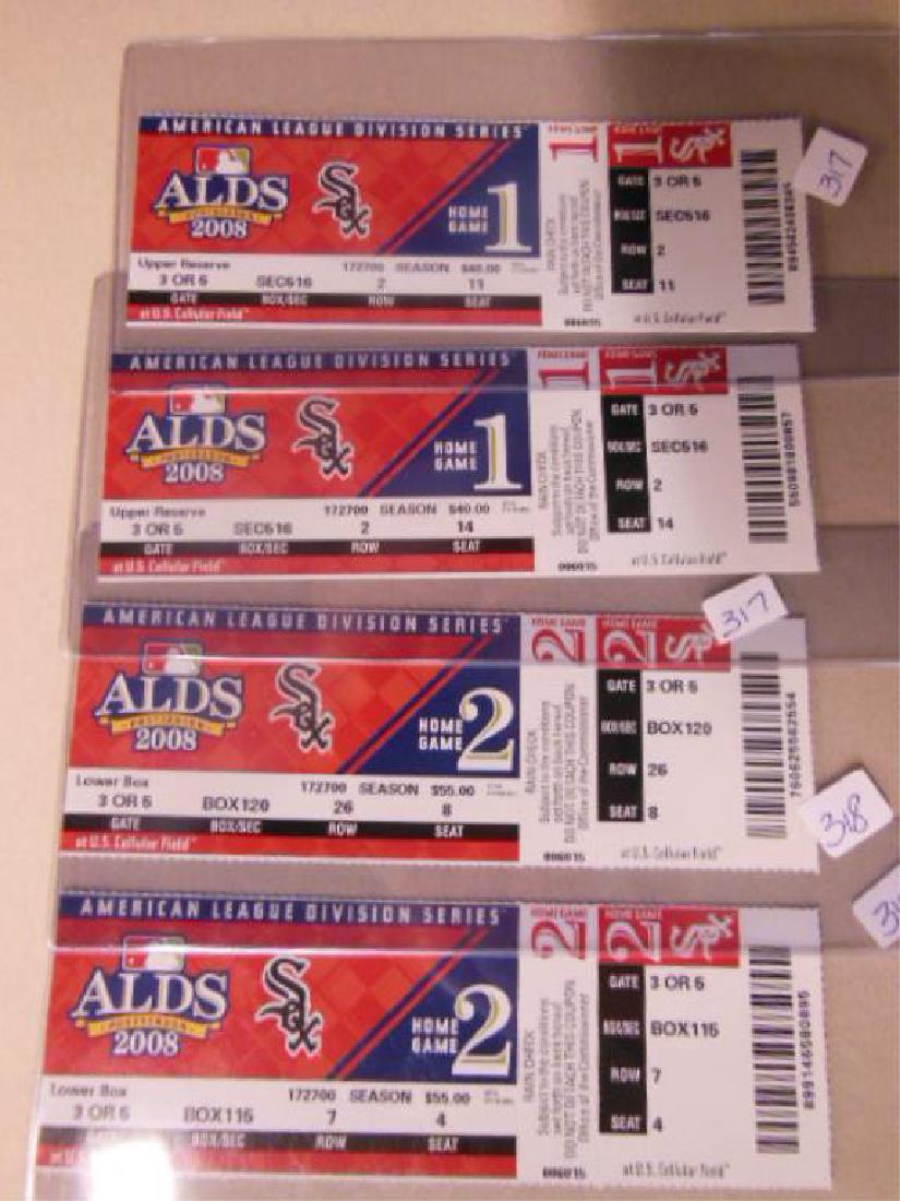 (4) 2008 Chicago White Says ALDS Ticket Stubs (1 of 3)