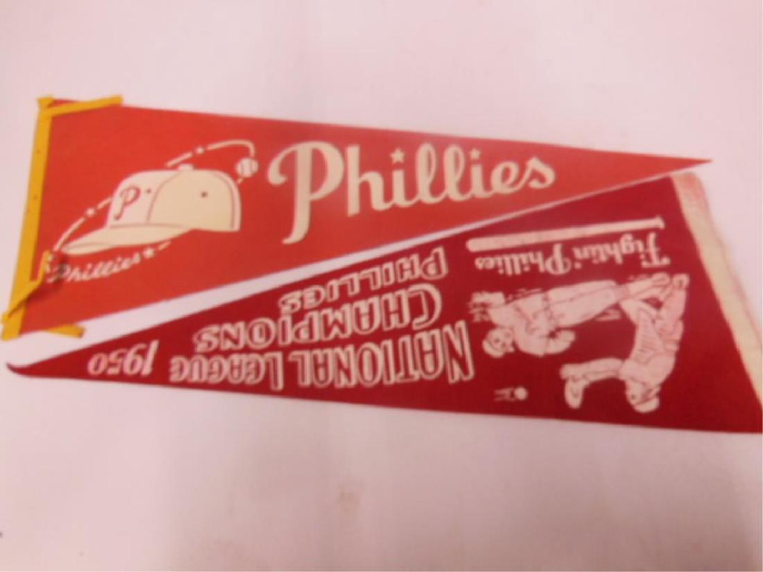 2 Vintage Phila Phillies pennants (1 of 9)