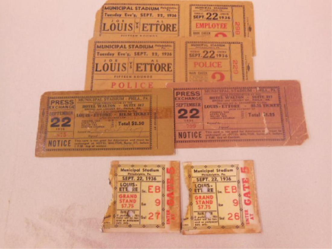 [6] Joe Louis vs Al Ettore Admission Ticket (1 of 4)