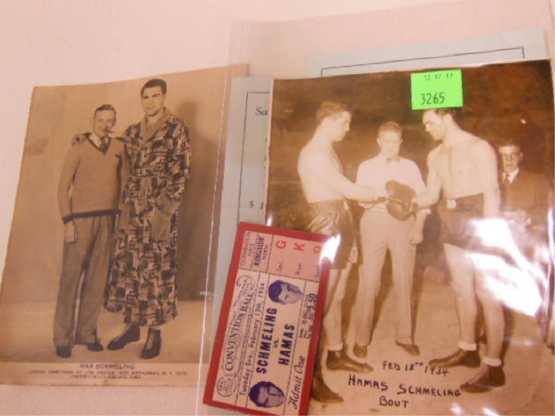 Schmeling vs Hamas Boxing Ephemera (1 of 6)