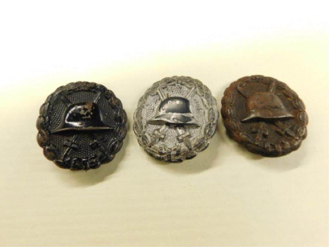 3 WW II "De-Nazified Wound Badges (1 of 2)