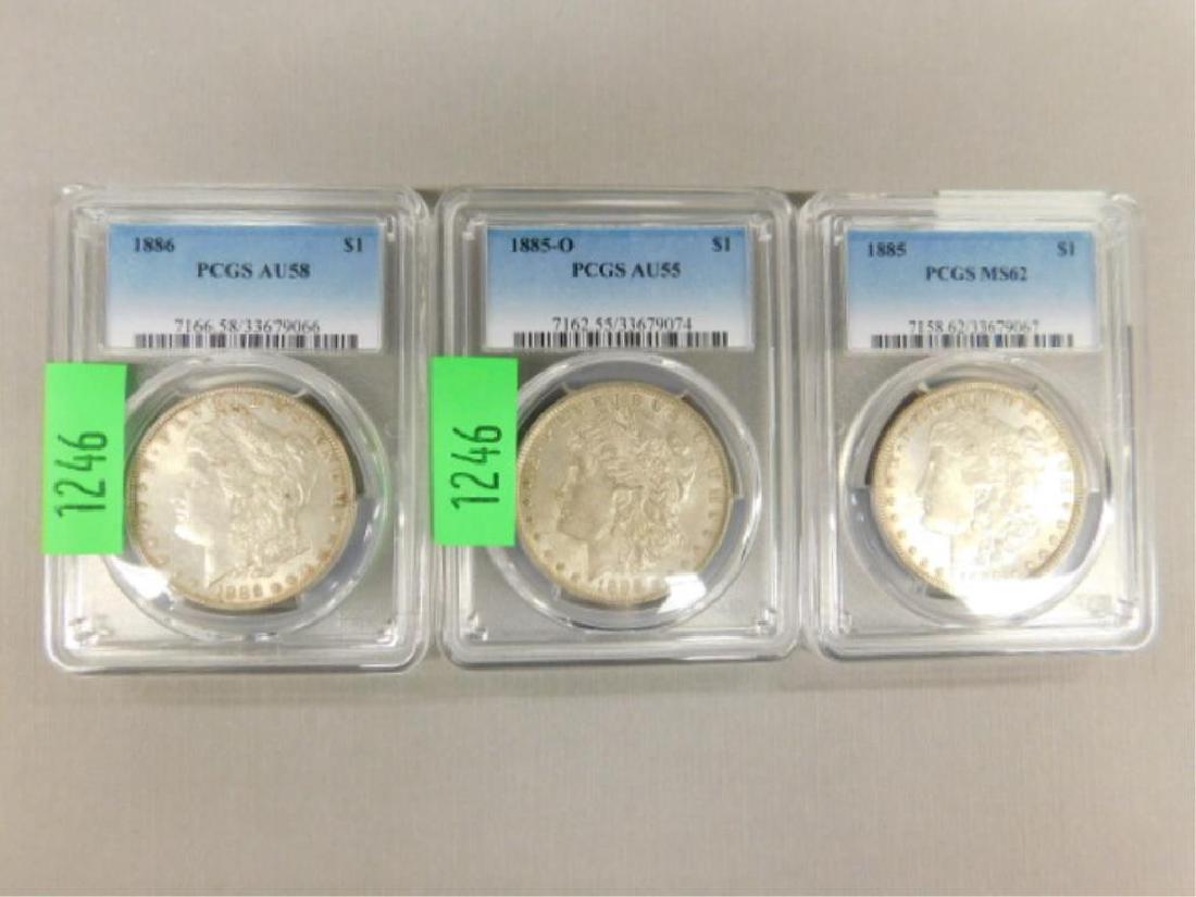 3 Morgan Silver Dollars (1 of 6)