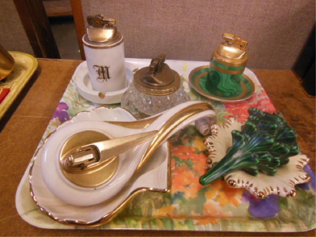 5 Vintage Ashtray and Lighter Sets (1 of 9)