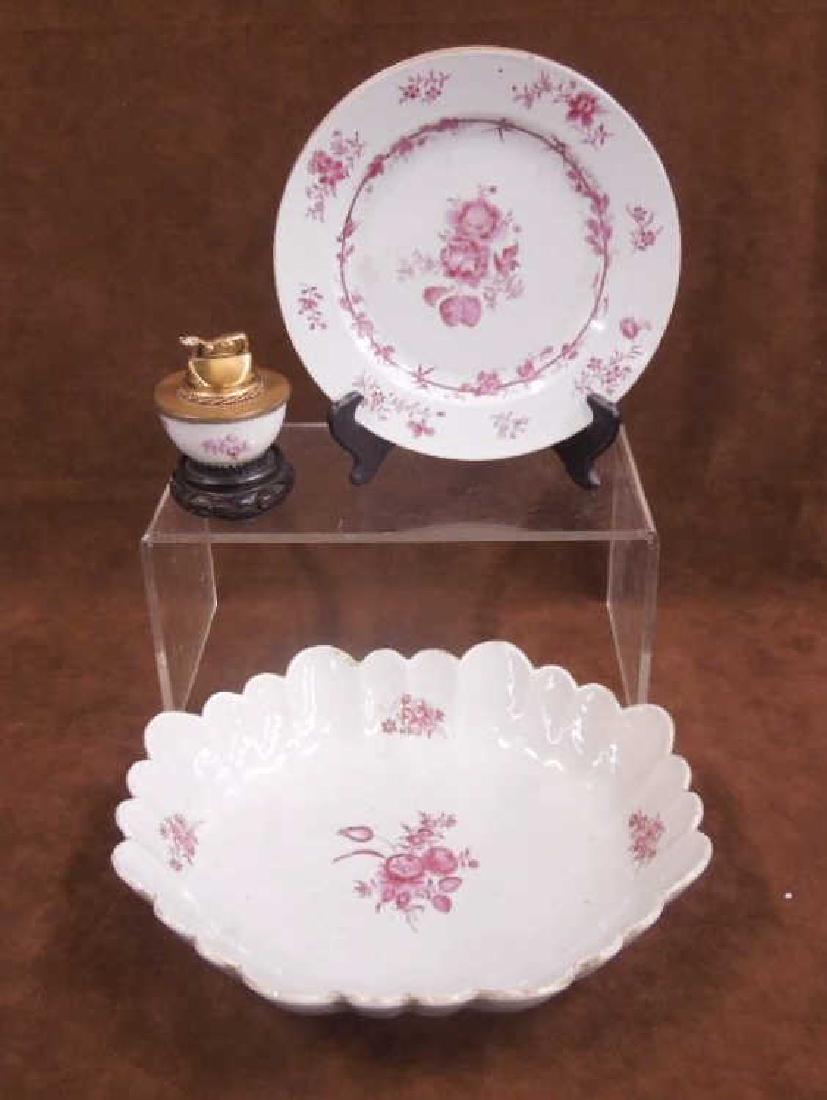 Chinese Export Bowl, Dish & Cup (1 of 10)