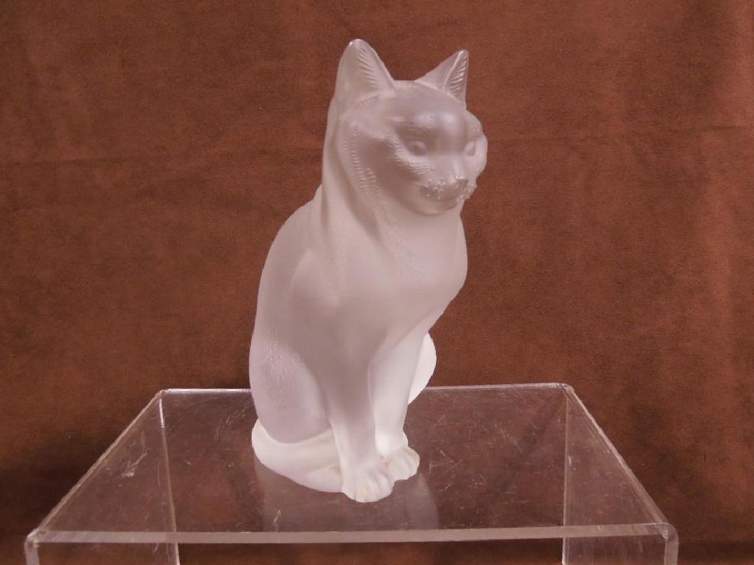 Large Lalique Seated Cat (1 of 6)