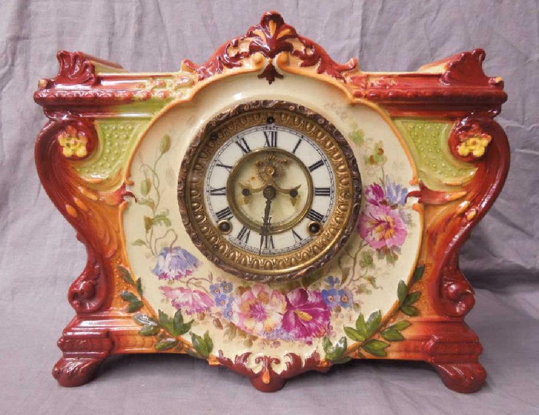 Royal Bonn Porcelain Mantle Clock (1 of 8)