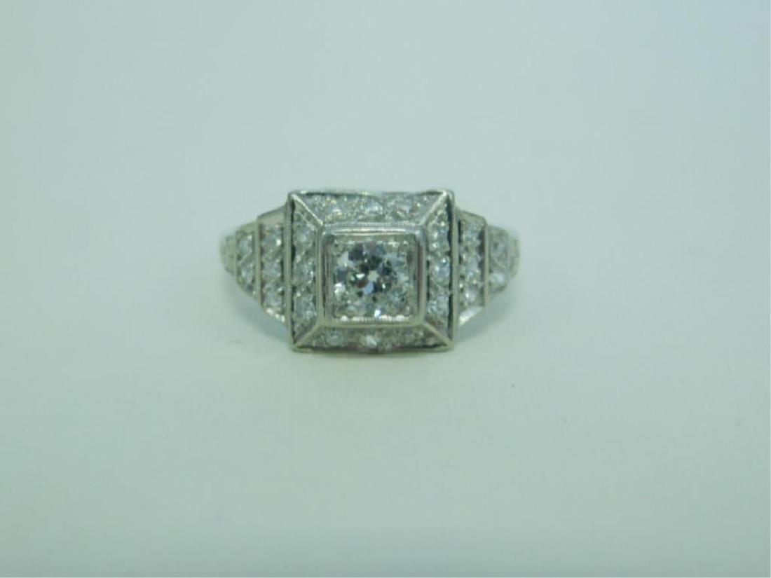 Platinum Deco Diamond Ring (1 of 5)