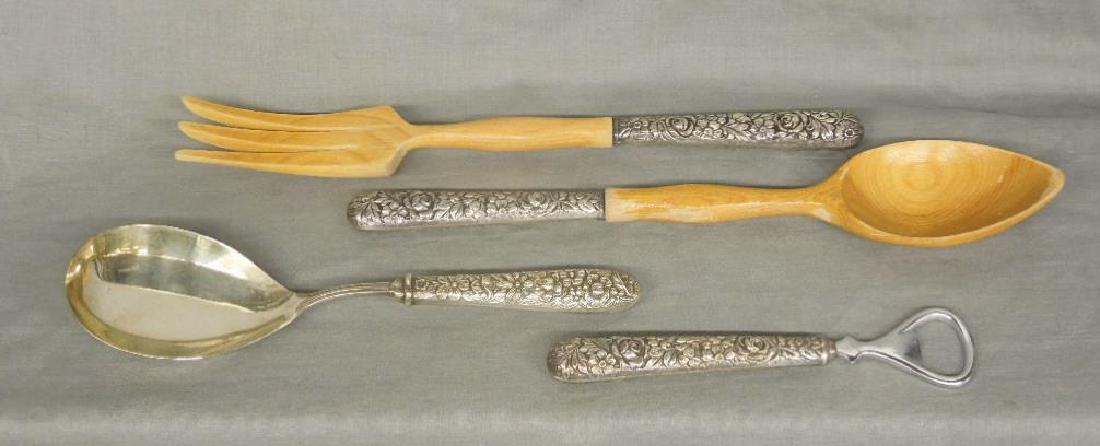 4 Floral Repousse Sterling Serving Flatware (1 of 6)