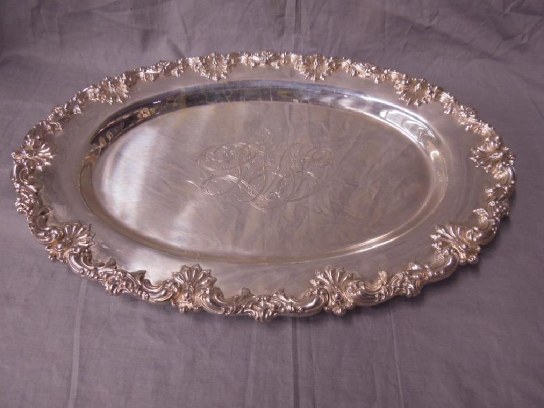 Fancy Sterling Oval Platter (1 of 5)