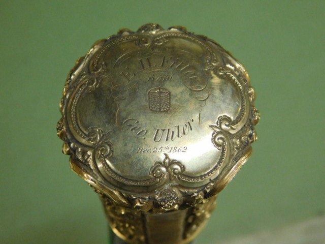 Edwin H. Fitler Gold Knob Walking Stick (1 of 3)