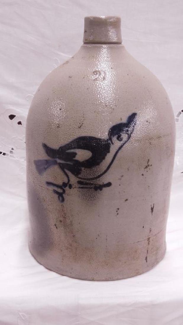 Salt Glaze Blue Decorated Stoneware Jug (1 of 6)