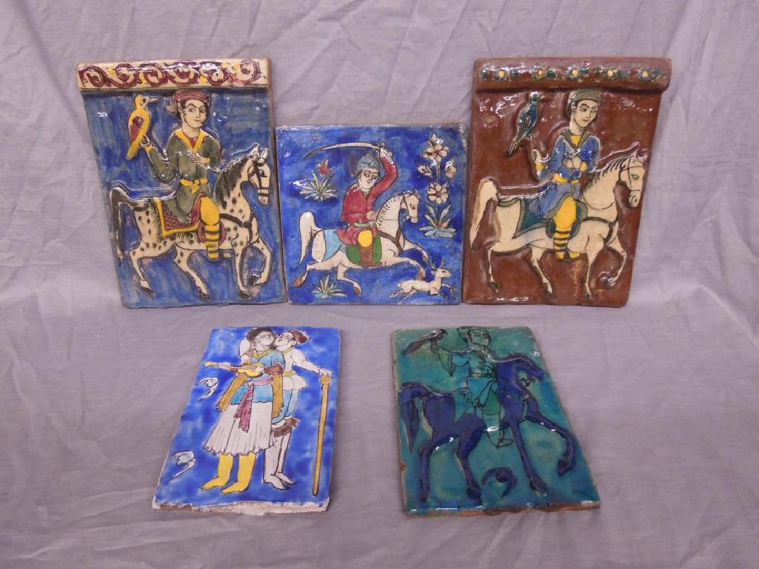 5 Indian Pottery Tiles (1 of 5)