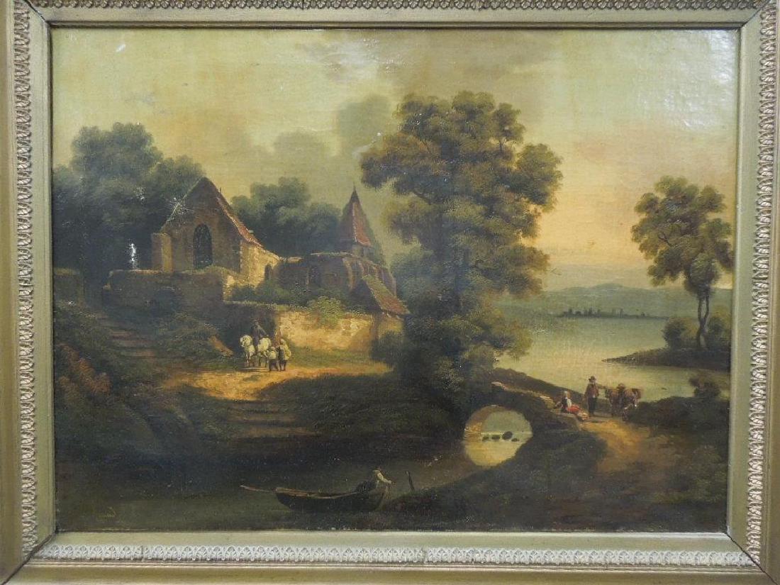 Zariand (?), o/c, English Country Church (1 of 7)