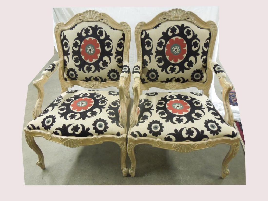 Pair of Louis XV Style Arm Chairs (1 of 3)