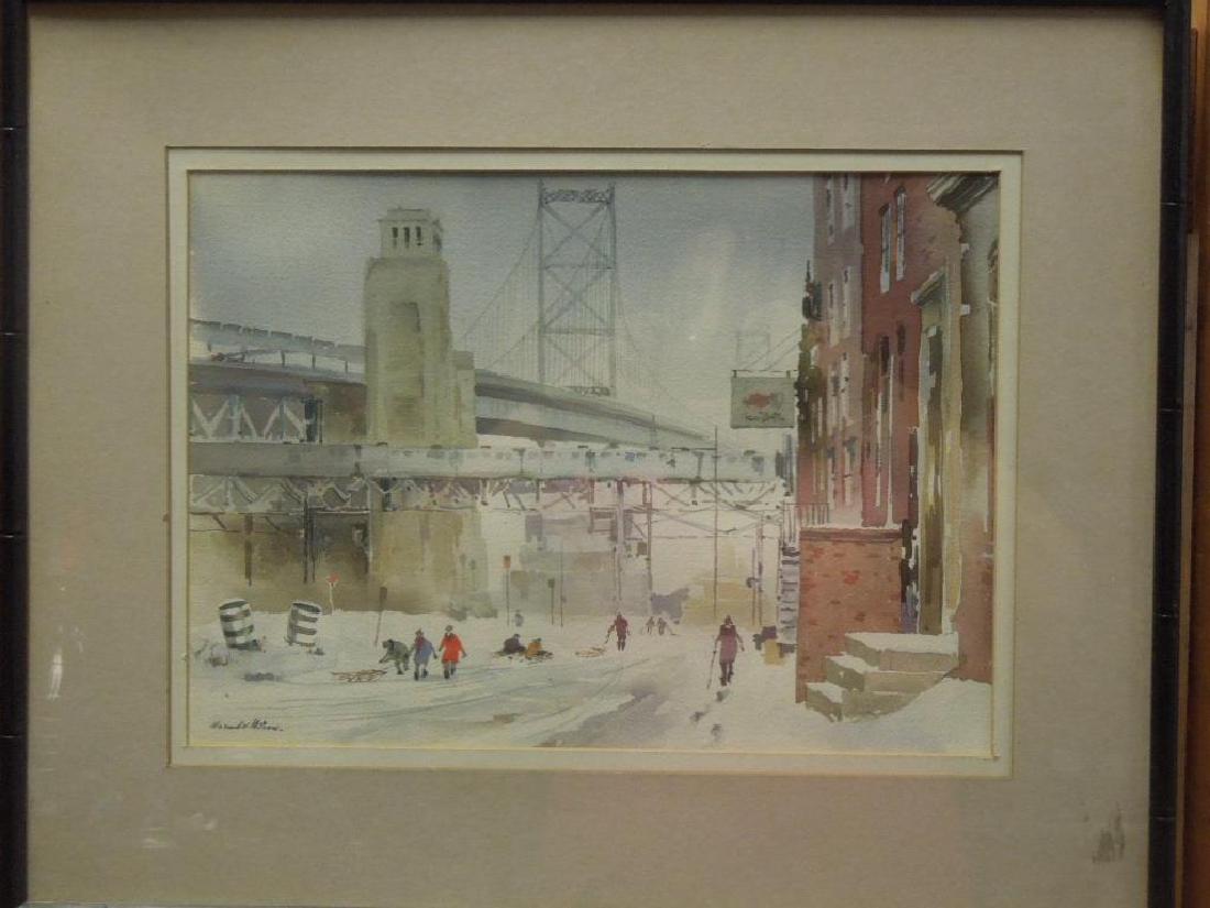 Howard Watson, w/c, "Walt Whitman Bridge" (1 of 7)