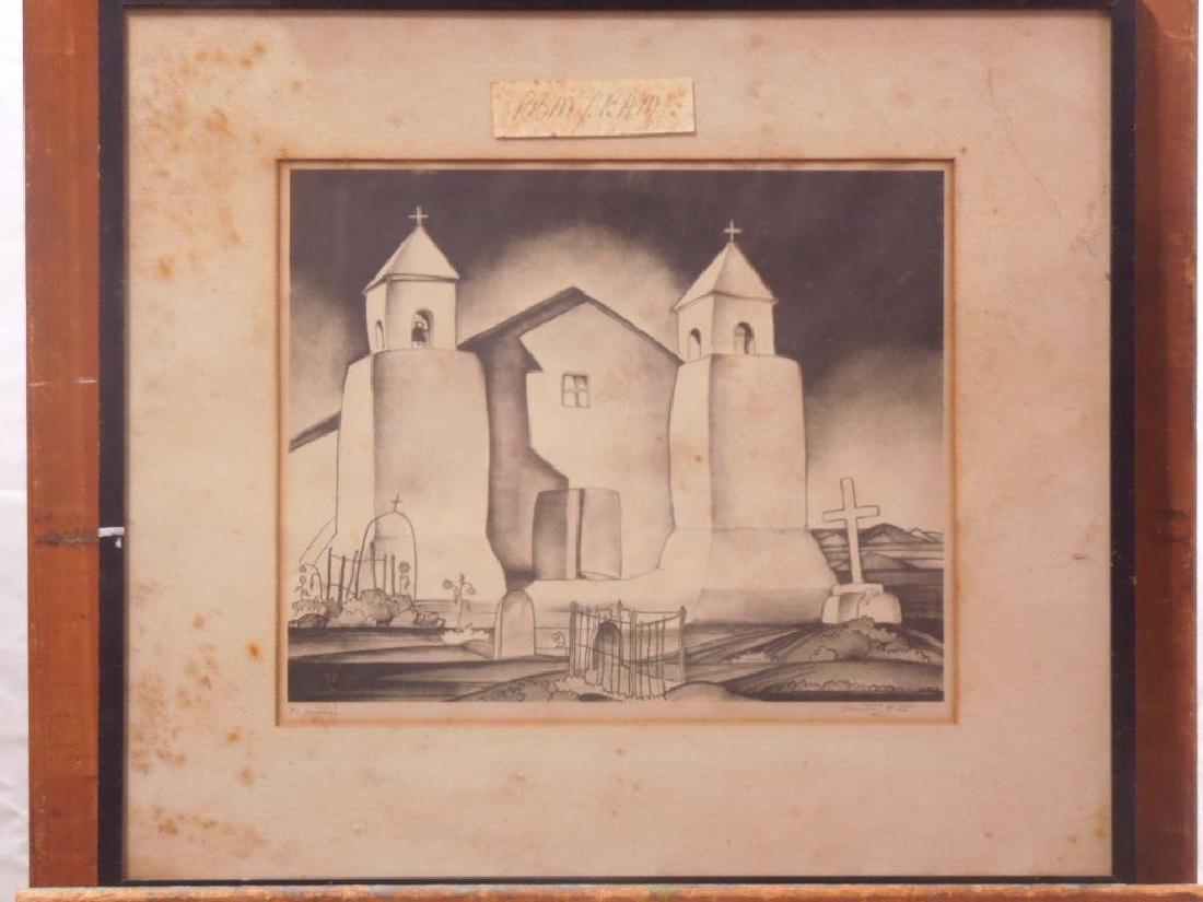 D. Kent, Litho. Mission Church Taos (1 of 8)