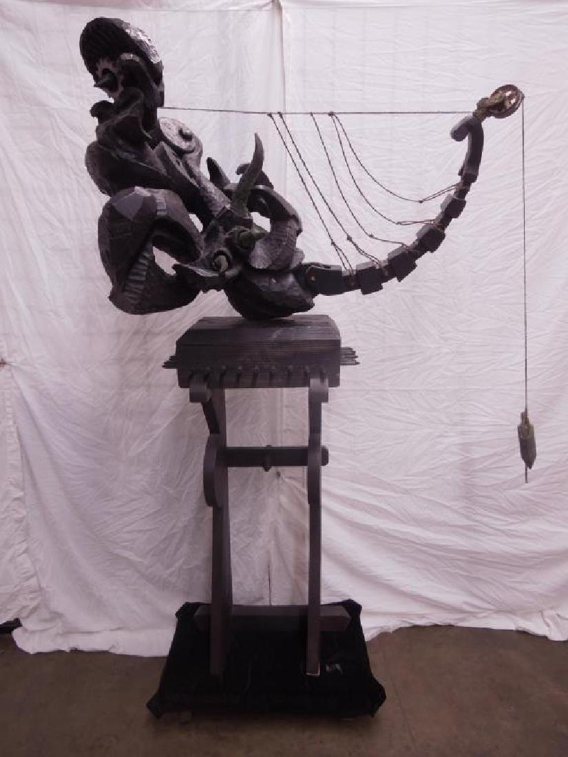 Abstract Wood & Bronze Sculpture (1 of 10)