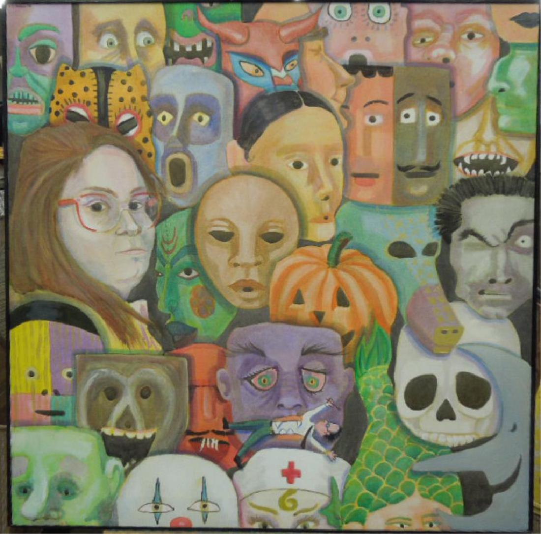 K. McFadden, o/c, Faces & Masks (1 of 3)