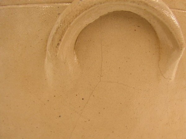 Signed floral decorated stoneware crock - 7