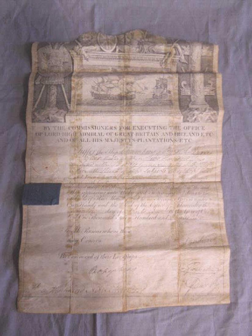 1782 British Shipping Document (1 of 2)