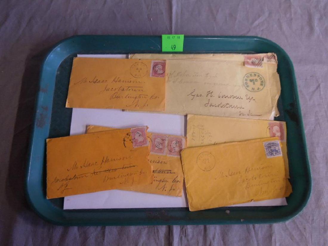Six 1866 to 1868 Stamped Envelopes w/Letters (1 of 4)