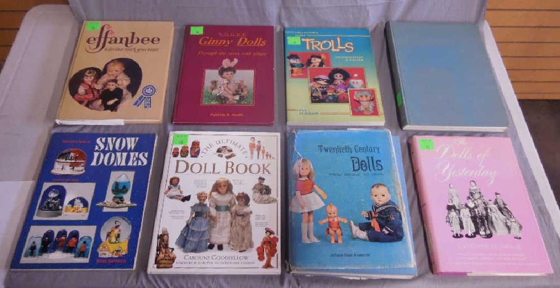 Lot Doll Collecting Reference Books: Lot Doll Collecting Reference Books, eight items; Patricia Smith, Effanbee Dolls that Touch Your Heart, Collector Books, 1983; Helene Guarnaccia, Collectors Guide to Snow Domes, Collector Books, 1994;
