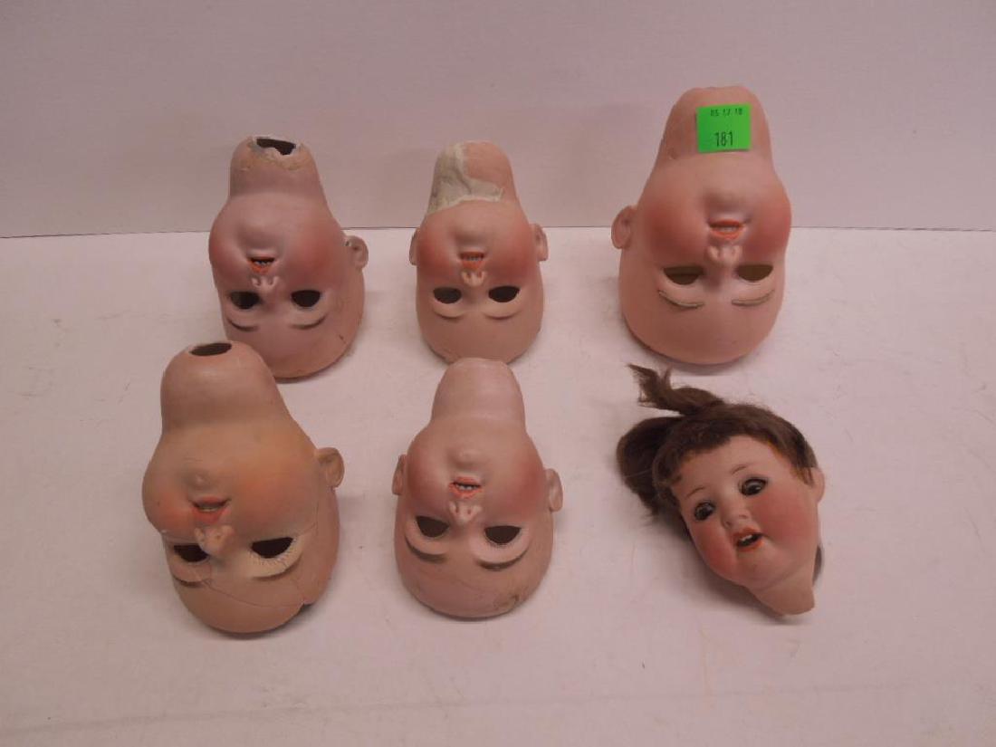 6 Damaged Bisque Doll Heads (1 of 5)
