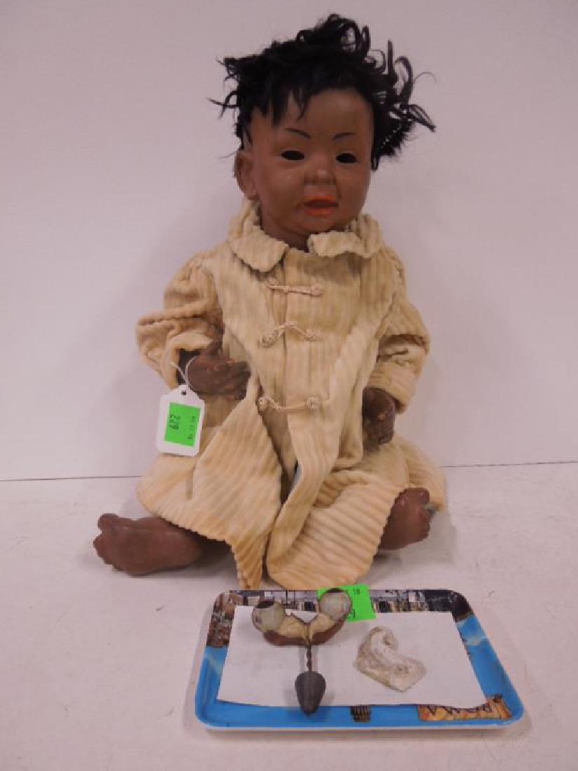 Black Bisque Head Character Doll (1 of 2)
