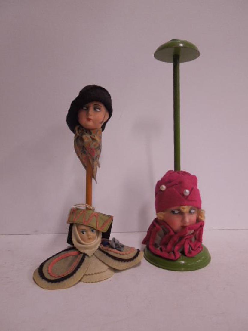 2 Lenci Doll Head Hat Stands (1 of 3)