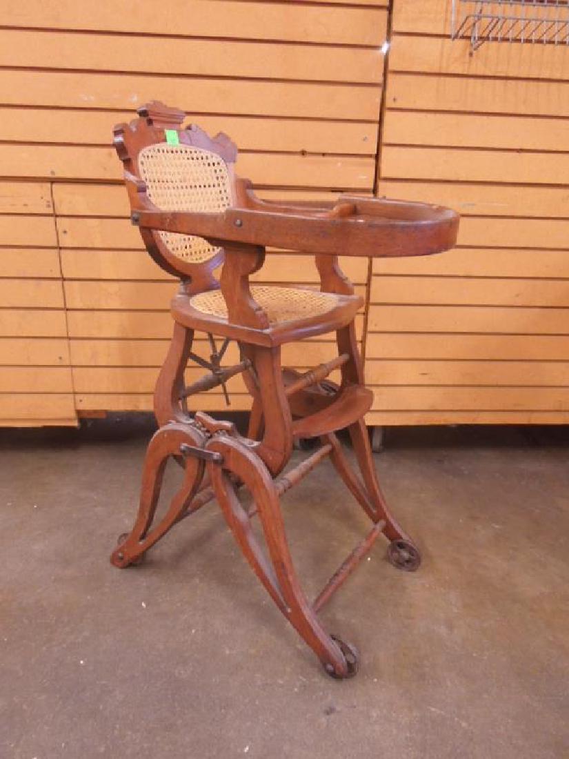 Victorian Convertible Highchair / Rocker (1 of 5)