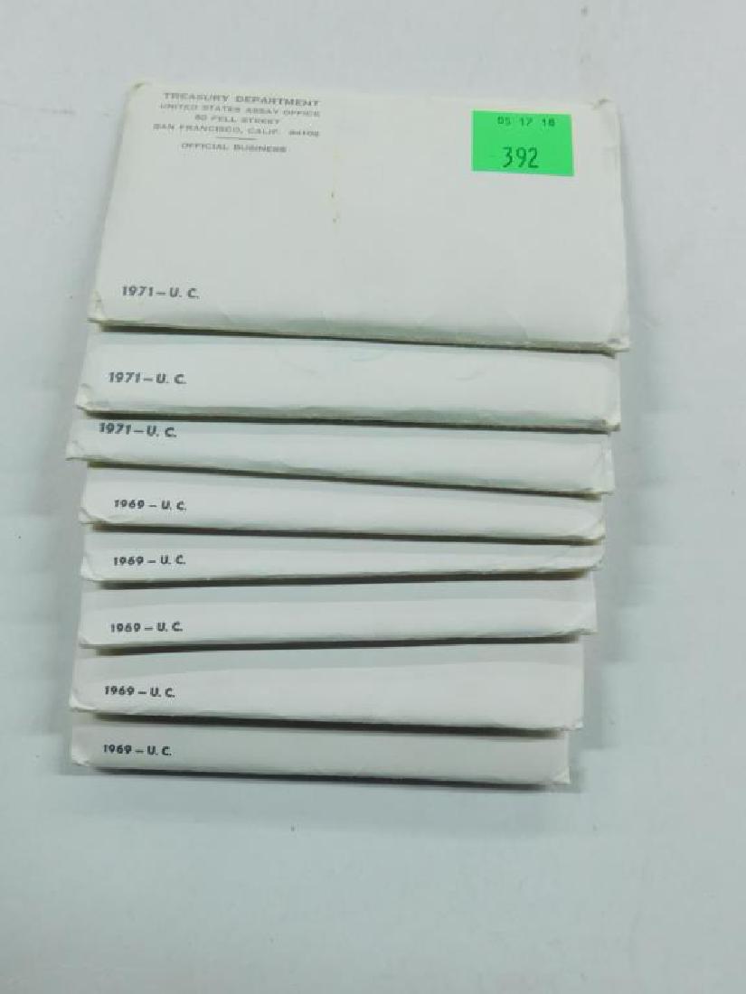 Eight 1960s / 70s Unc Mint Sets (1 of 2)