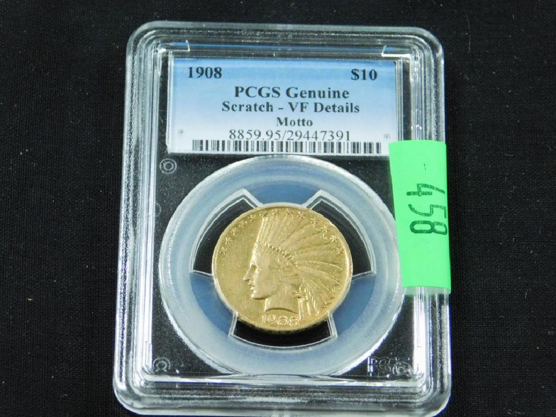 1908 Indian Head $10 Gold Coin Motto (1 of 2)