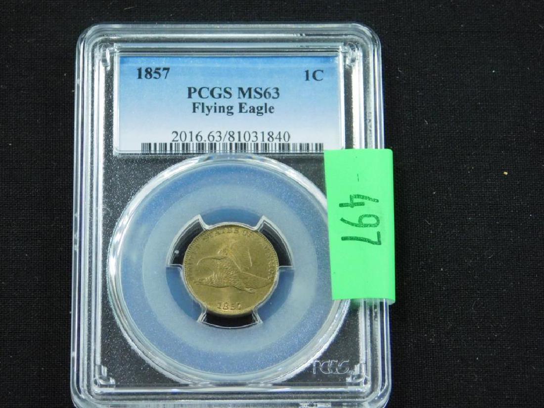 1857 Flying Eagle Penny (1 of 2)