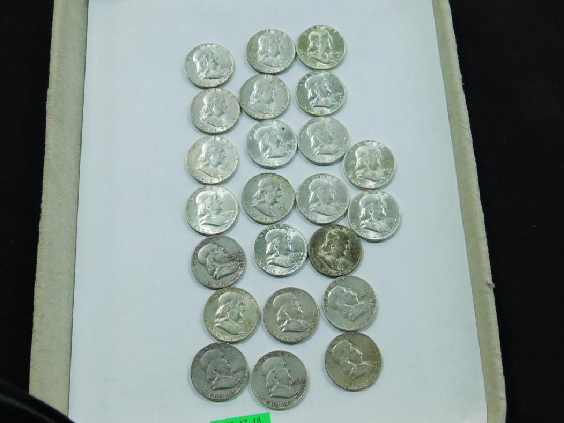 23 Franklin Silver Half Dollars (1 of 1)