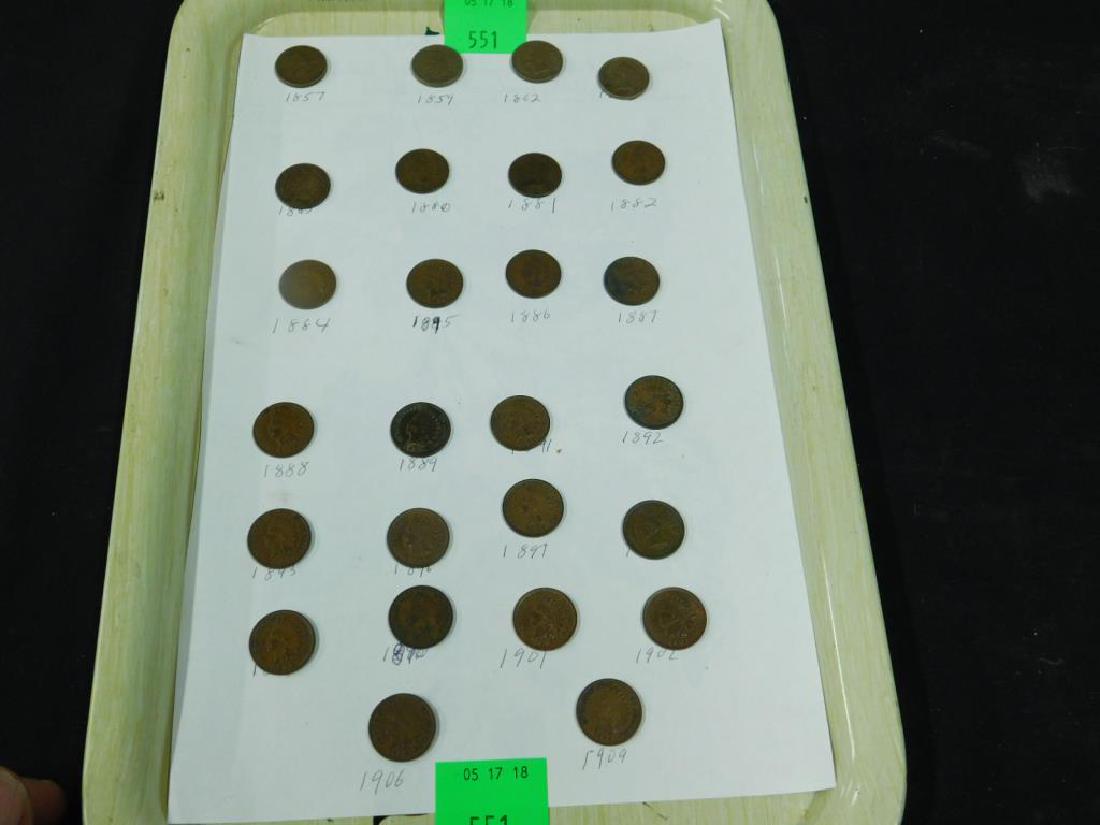 Flying Eagle 25 Indian Head Pennies (1 of 3)