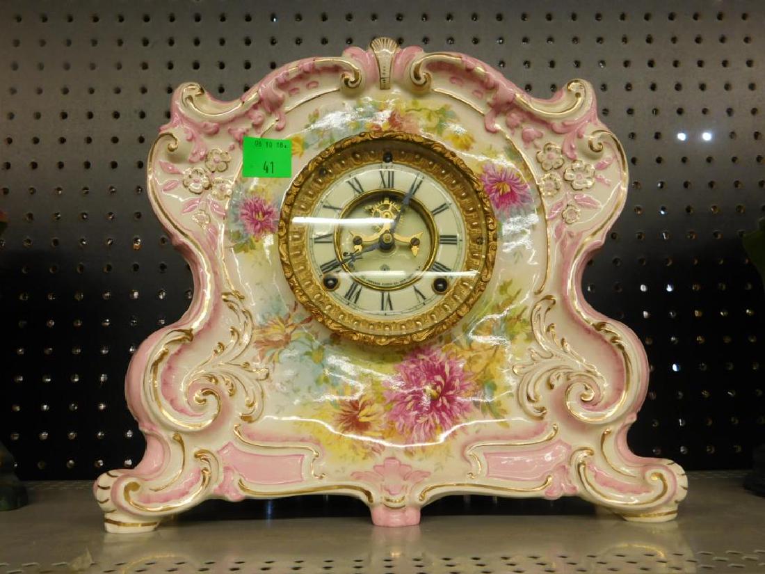 Royal Bonn La Cantal Porcelain Mantle Clock (1 of 5)