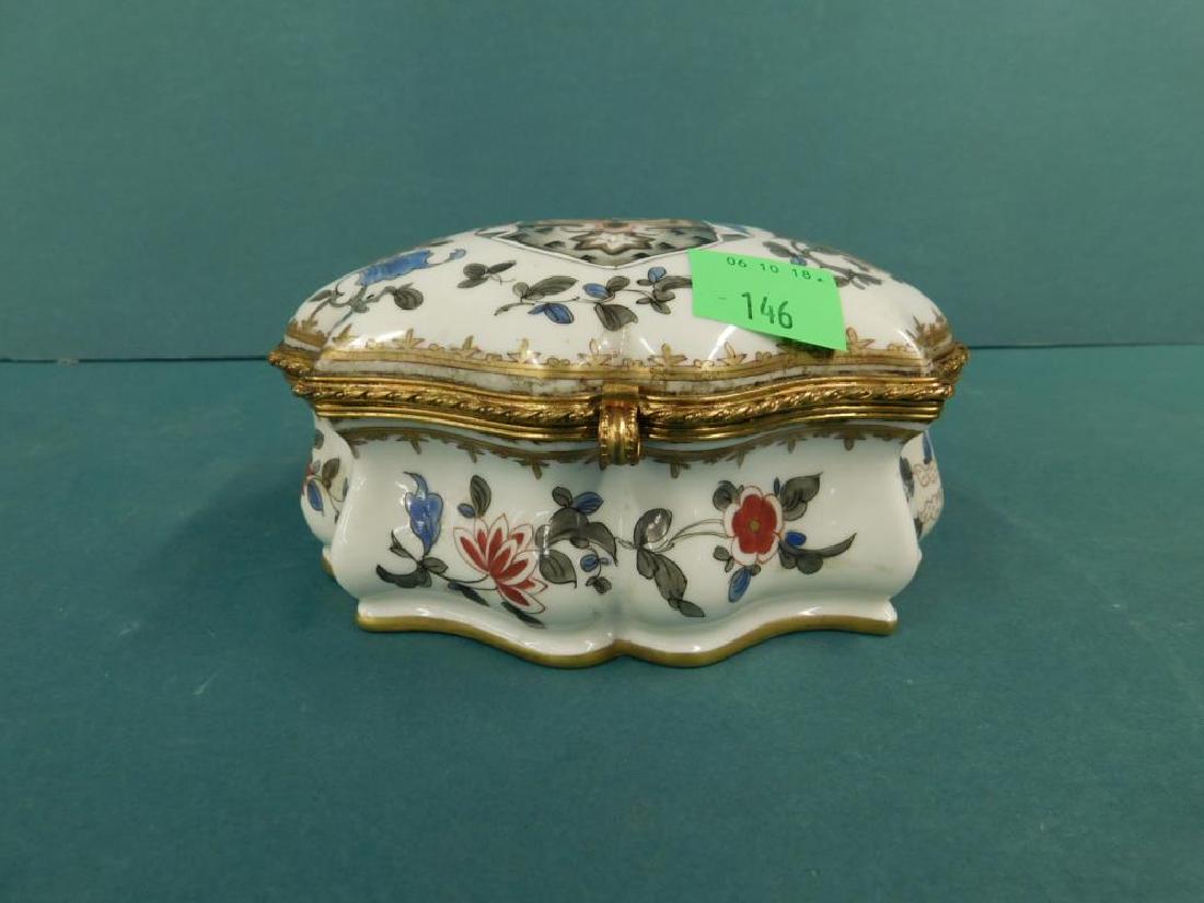 Porcelain de Paris Hand Painted Trinket Box (1 of 4)