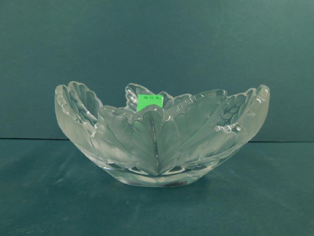Vintage Lalique Oval Leaf Pattern Bowl (1 of 6)