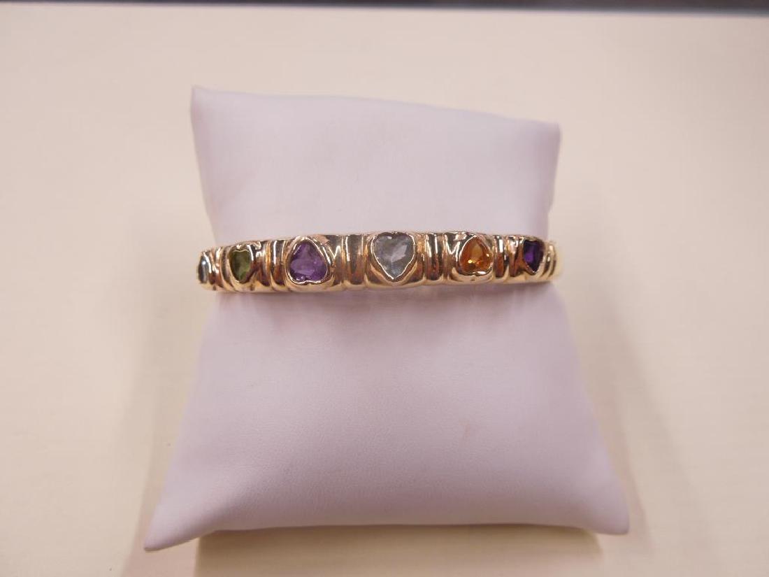 14k YG Bangle w/Gem Stones (1 of 5)