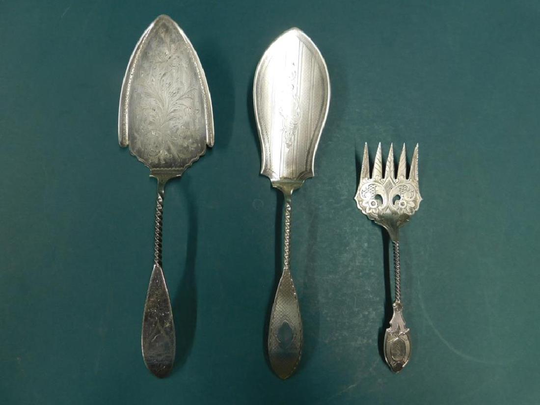 3 Antique American Coin Silver Serving Pieces (1 of 10)