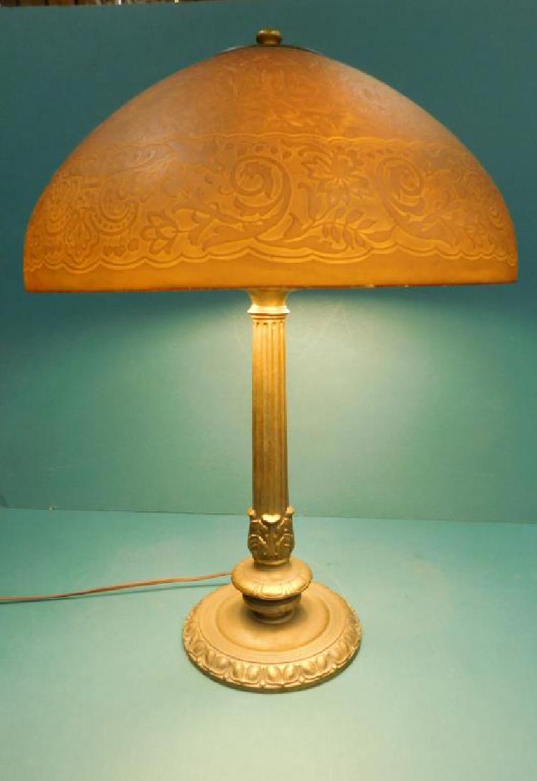 Handel Cased & Etched Table Lamp #6744 1/2 (1 of 7)